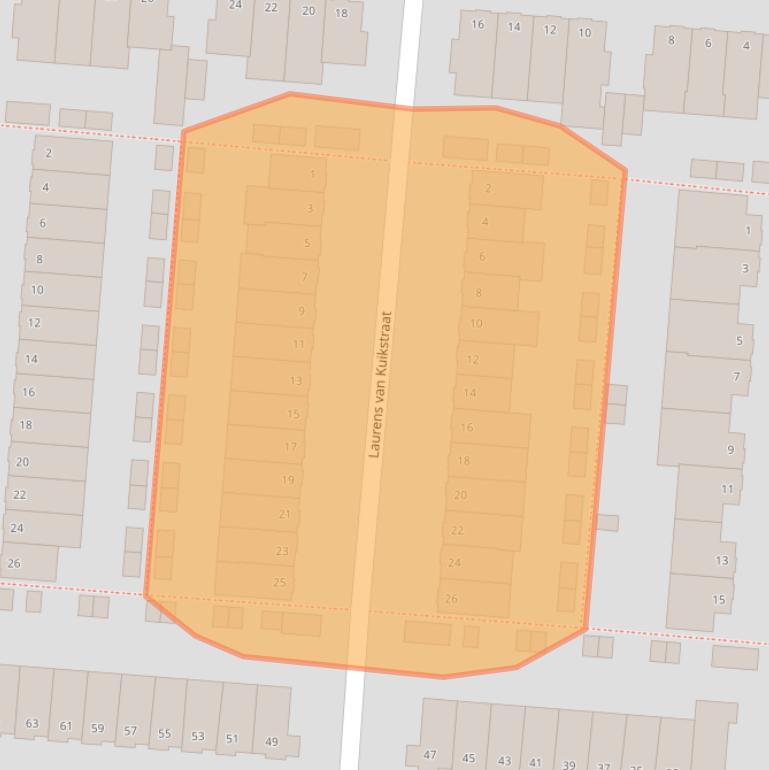 Kaart van postcodegebied 3059TE.