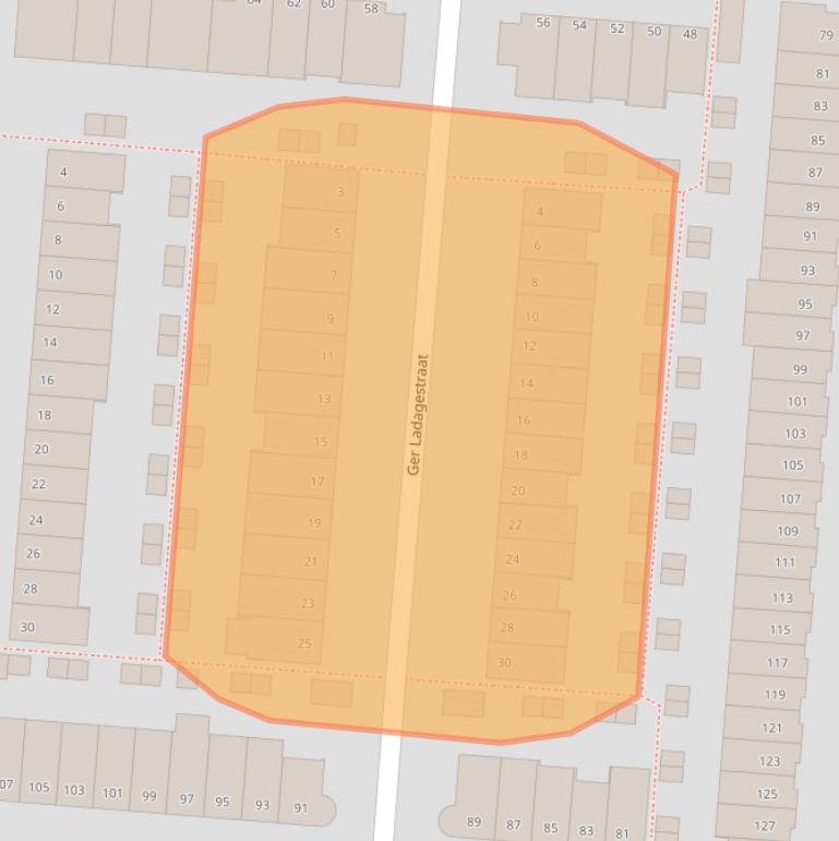 Kaart van postcodegebied 3059TG.