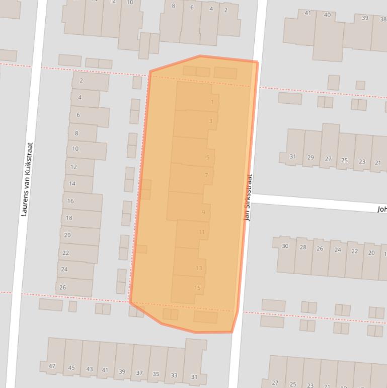 Kaart van postcodegebied 3059TJ.