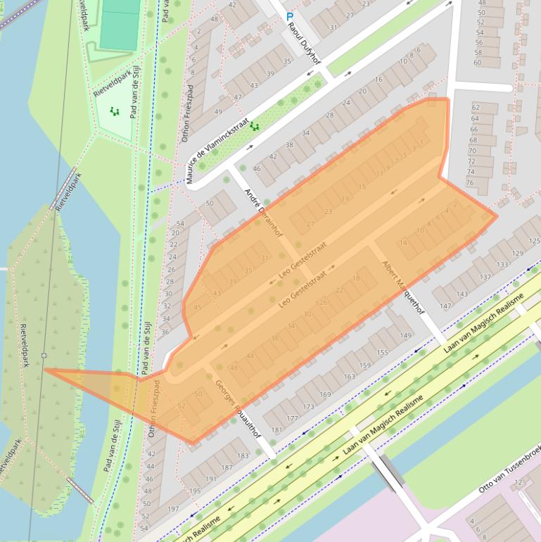 Kaart van postcodegebied 3059VH.