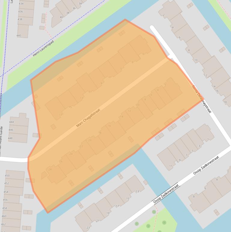 Kaart van postcodegebied 3059VM.