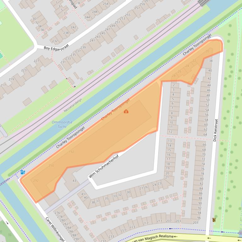 Kaart van postcodegebied 3059WG.