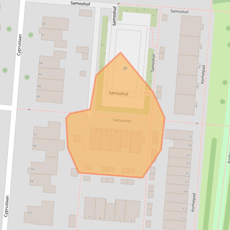 Kaart van postcodegebied 3059XH.