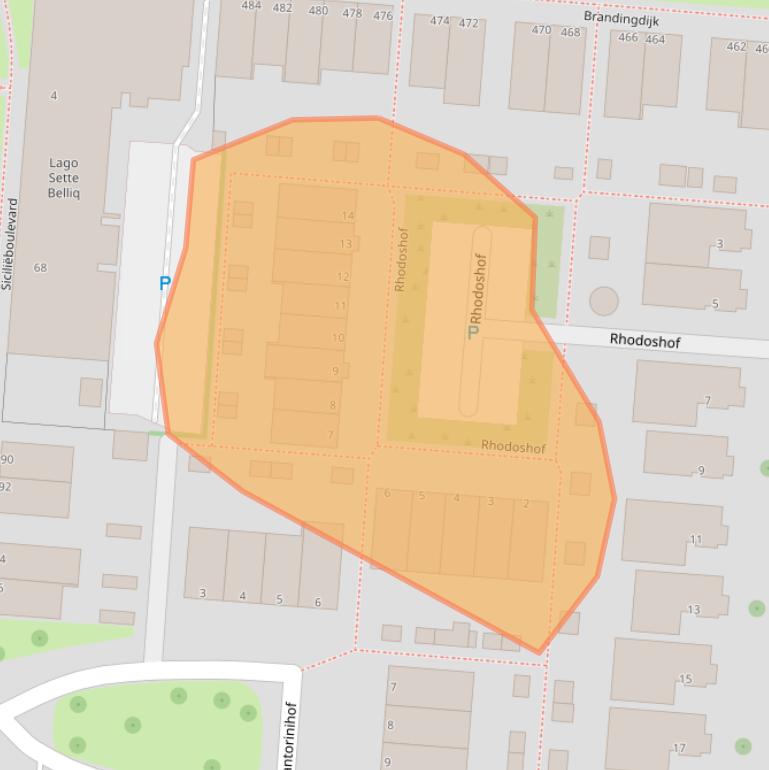 Kaart van postcodegebied 3059XM.