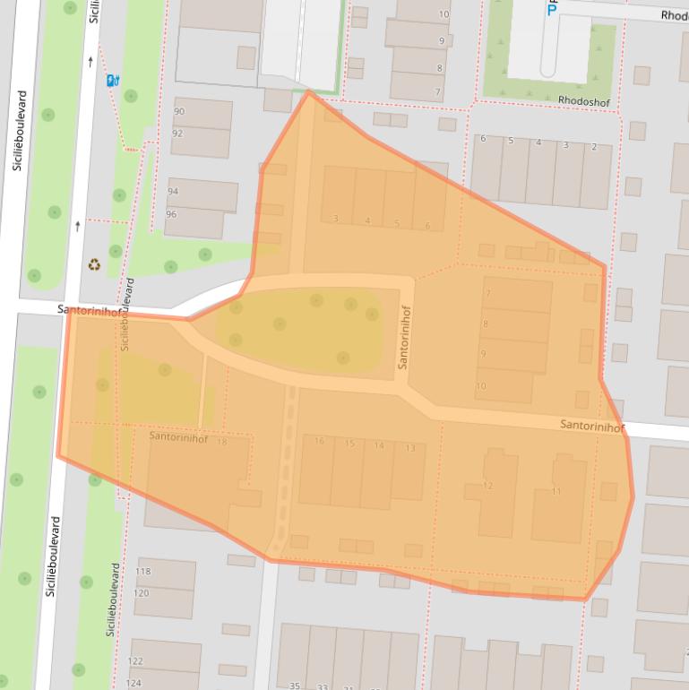 Kaart van postcodegebied 3059XN.