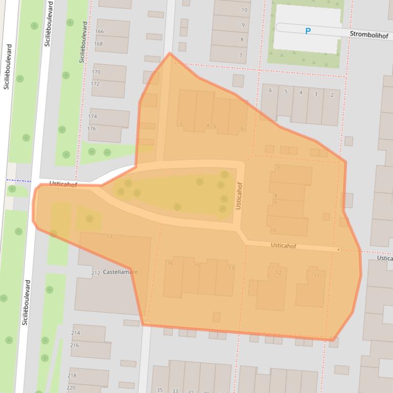 Kaart van postcodegebied 3059XS.