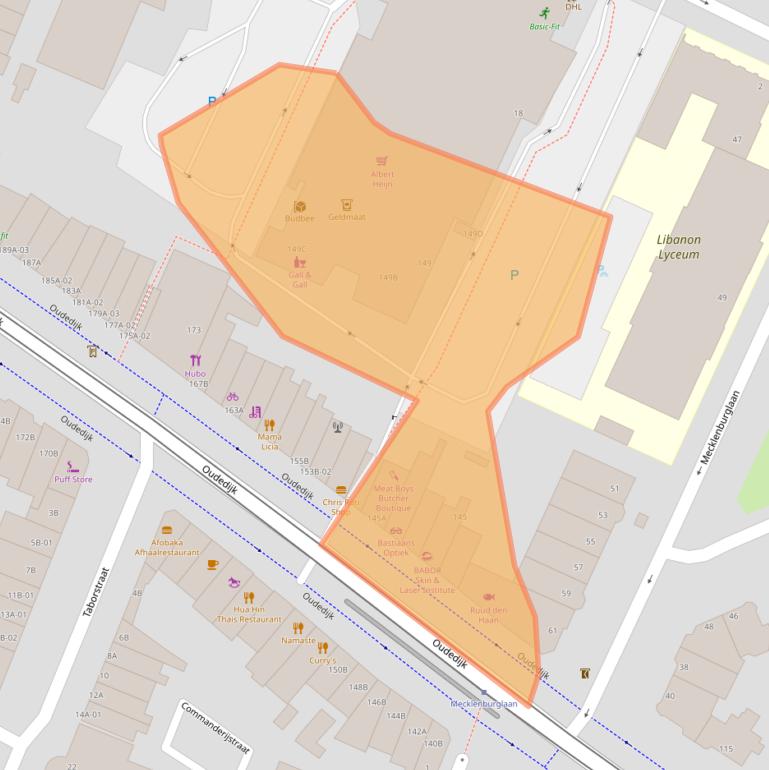 Kaart van postcodegebied 3061AA.