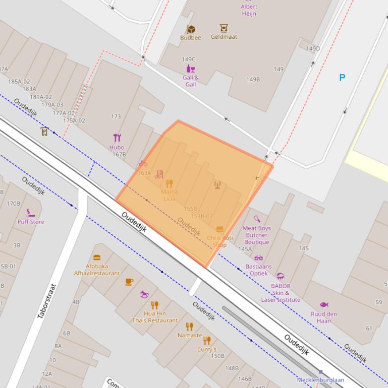 Kaart van postcodegebied 3061AB.