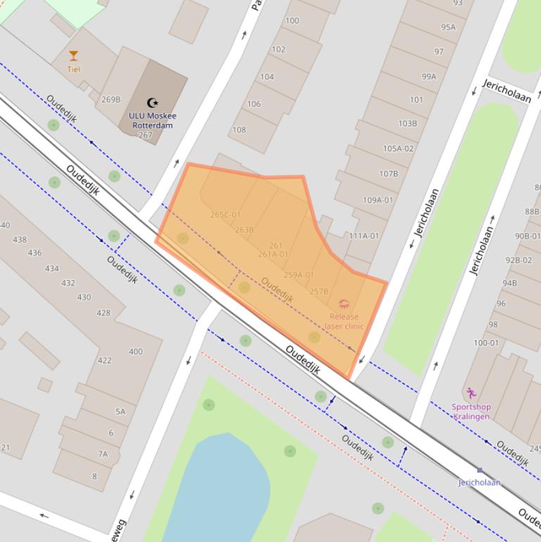 Kaart van postcodegebied 3061AJ.