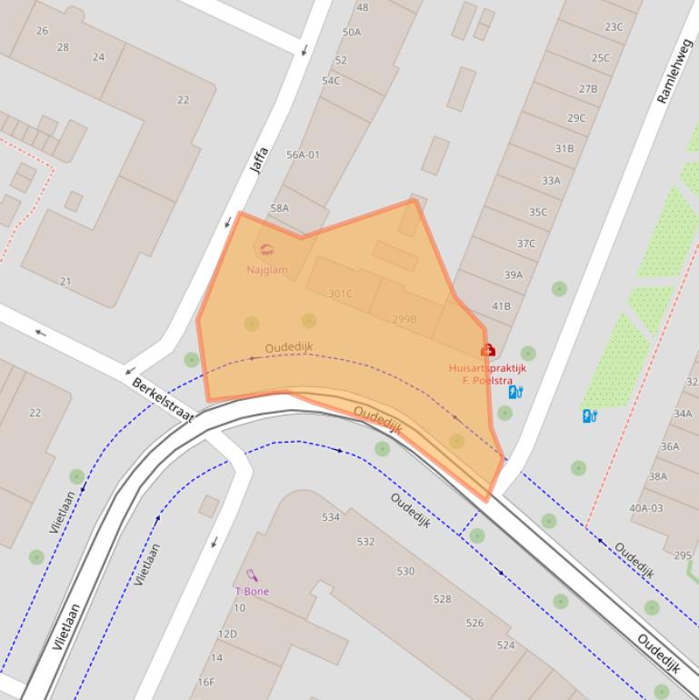 Kaart van postcodegebied 3061AL.