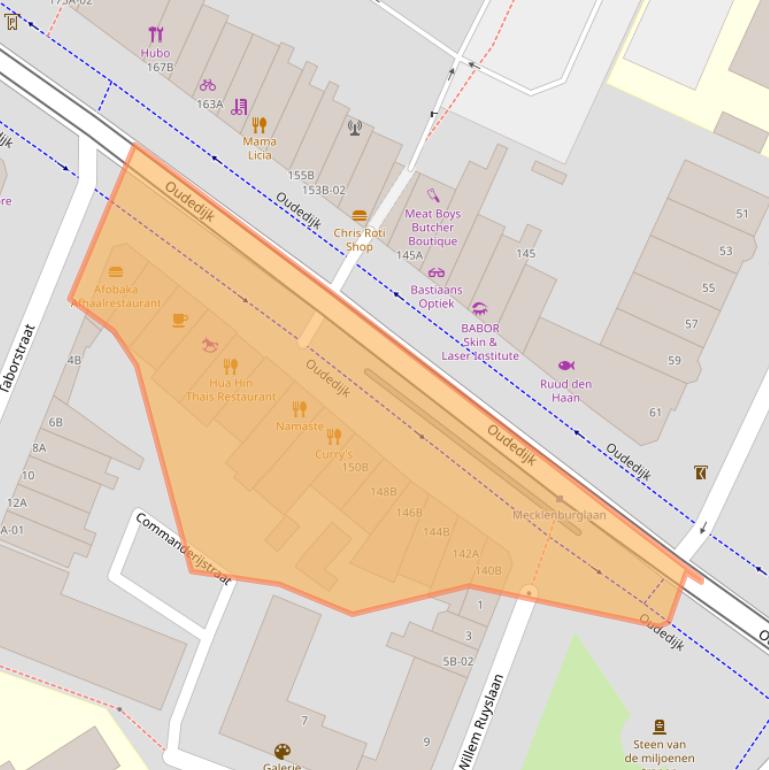 Kaart van postcodegebied 3061AP.