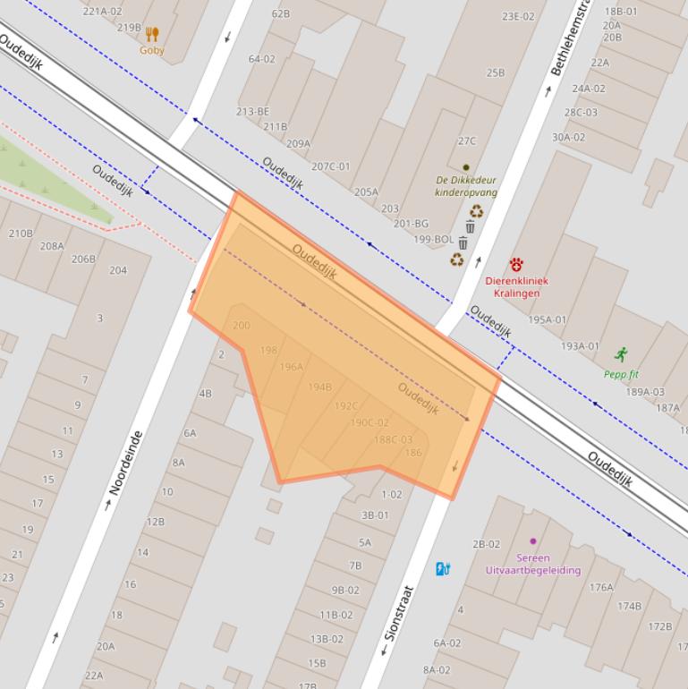 Kaart van postcodegebied 3061AS.