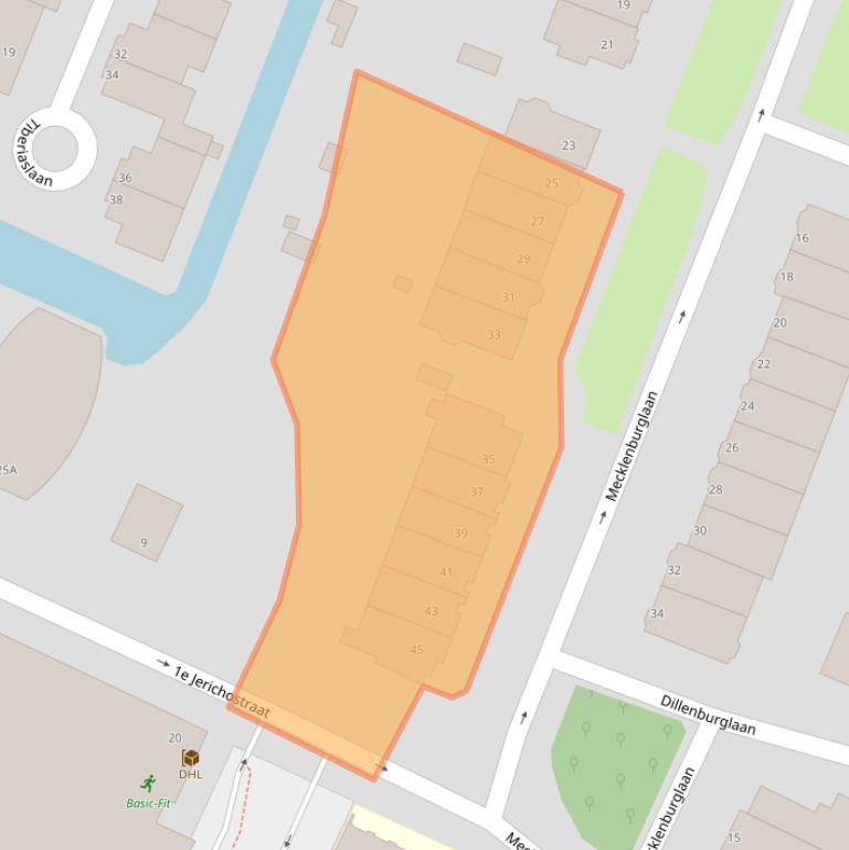 Kaart van postcodegebied 3061BC.