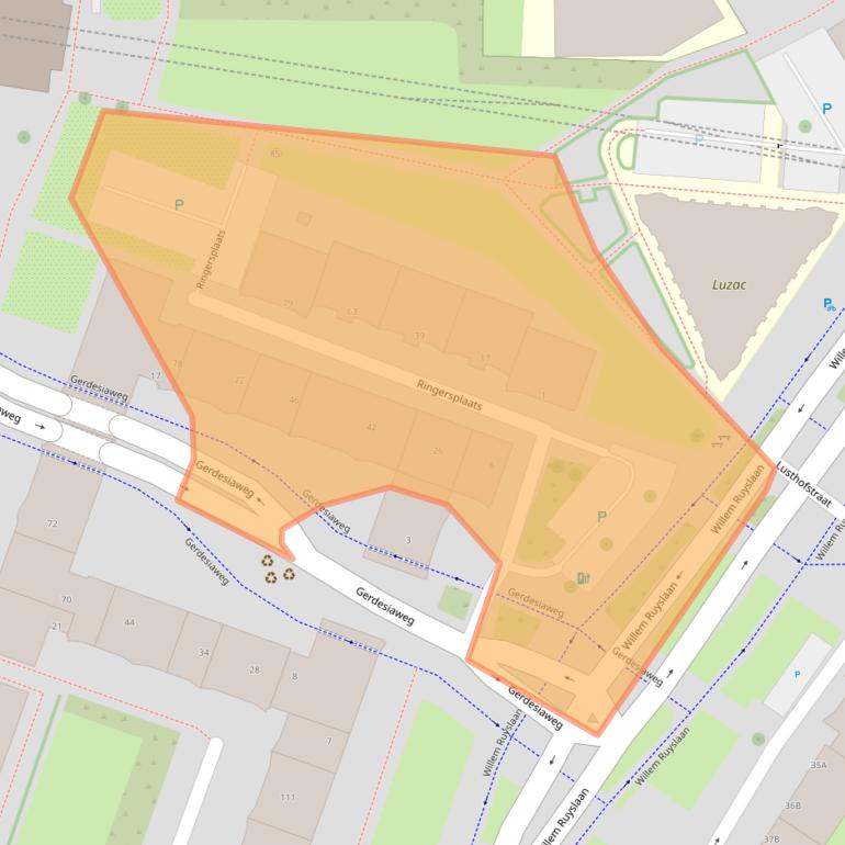 Kaart van postcodegebied 3061BE.