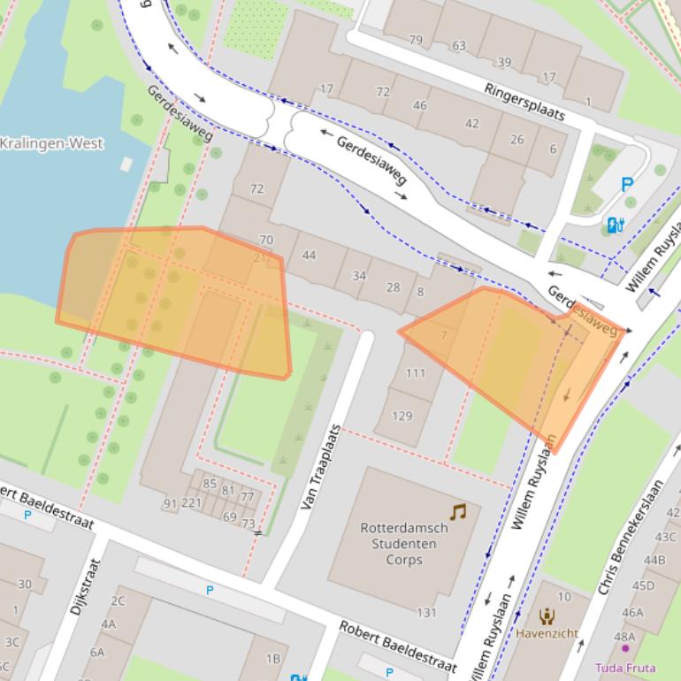 Kaart van postcodegebied 3061BG.