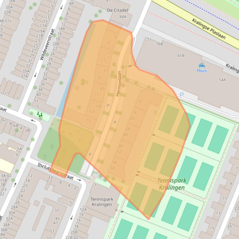 Kaart van postcodegebied 3061BH.