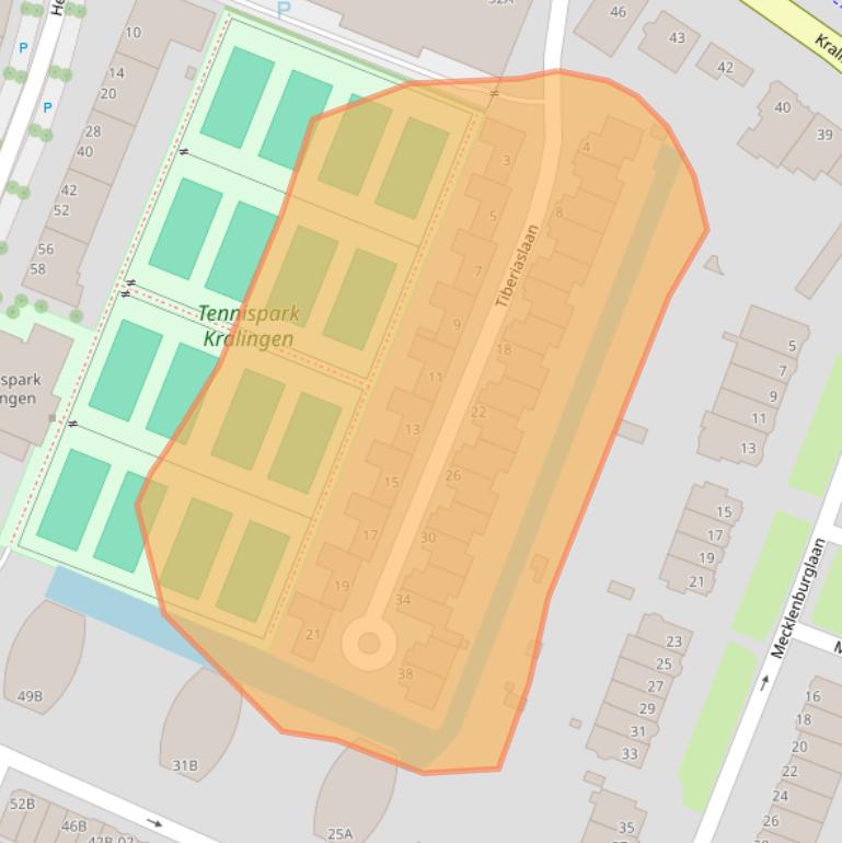 Kaart van postcodegebied 3061BJ.