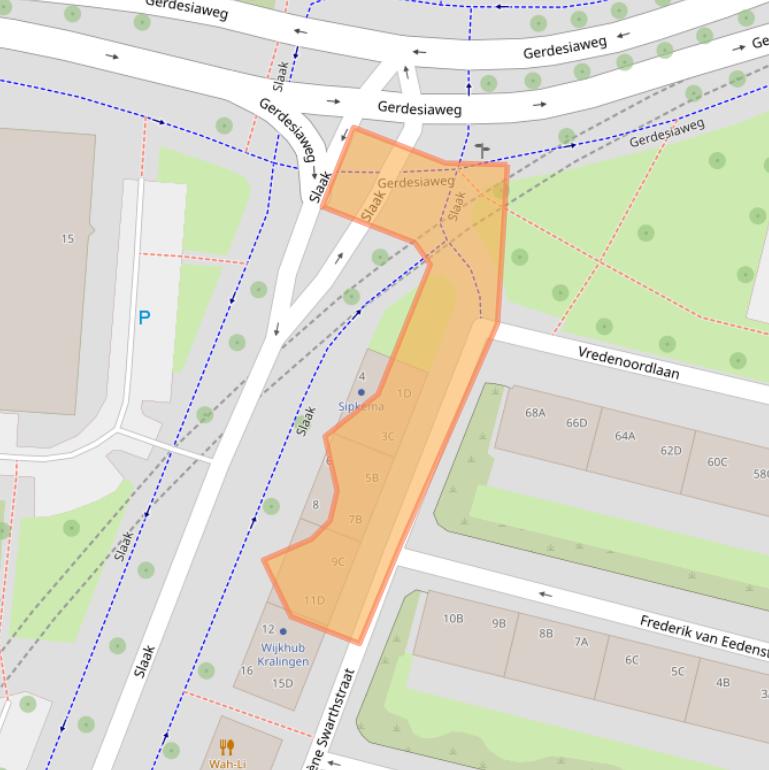 Kaart van postcodegebied 3061CJ.