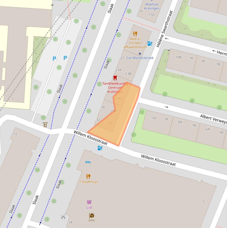 Kaart van postcodegebied 3061CL.