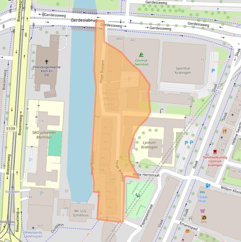 Kaart van postcodegebied 3061CM.