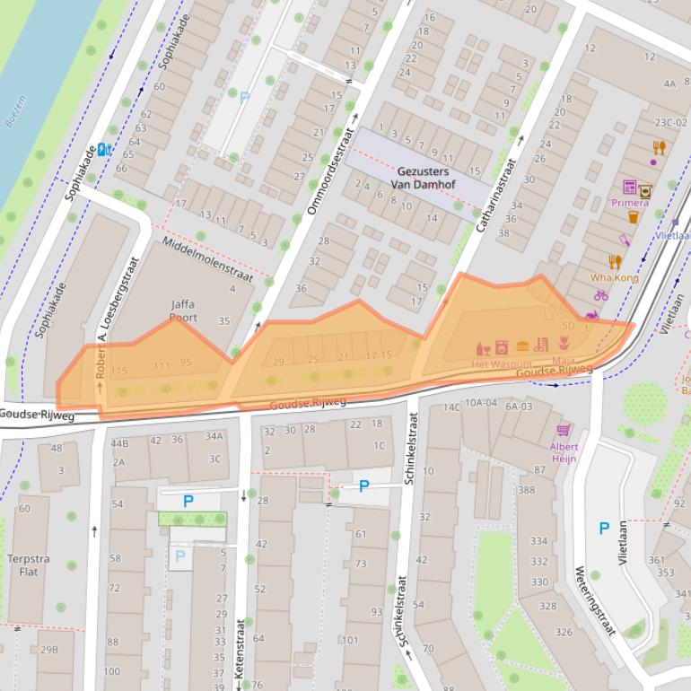 Kaart van postcodegebied 3061DA.