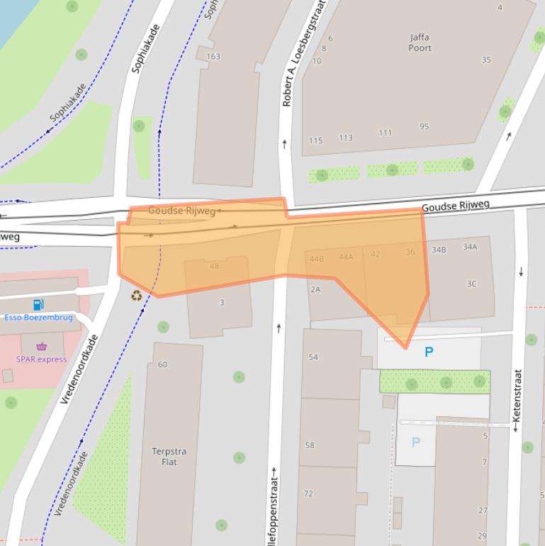 Kaart van postcodegebied 3061DE.