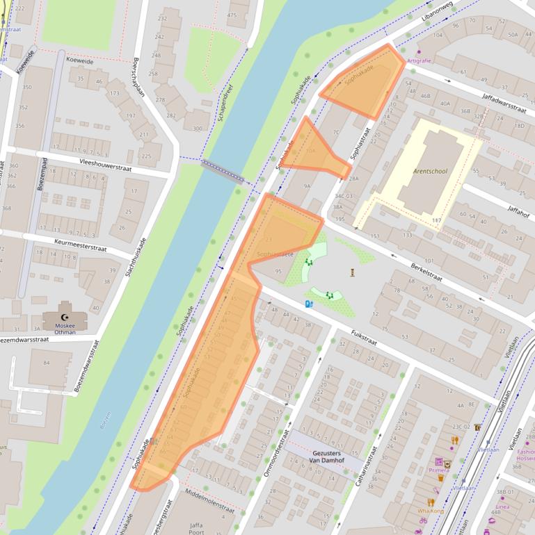 Kaart van postcodegebied 3061DK.