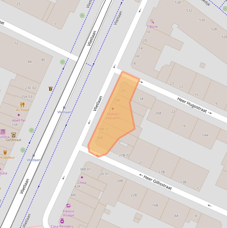 Kaart van postcodegebied 3061DX.