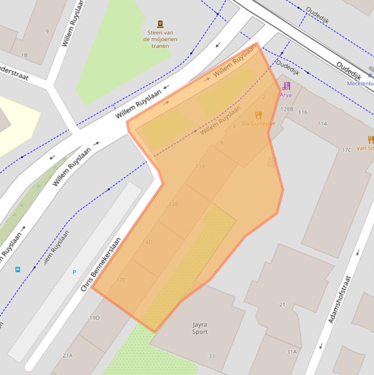 Kaart van postcodegebied 3061EA.