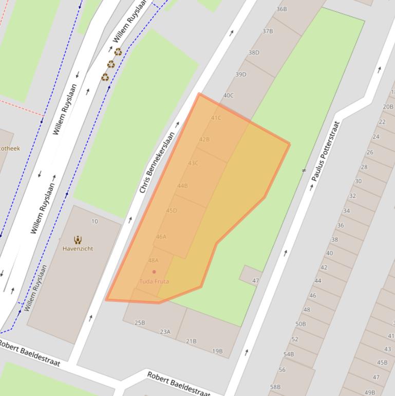 Kaart van postcodegebied 3061EE.