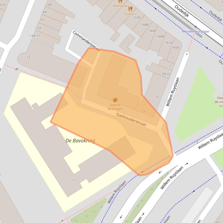 Kaart van postcodegebied 3061EH.