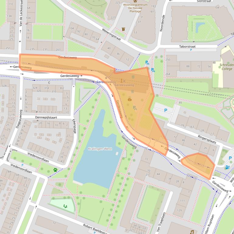 Kaart van postcodegebied 3061EL.