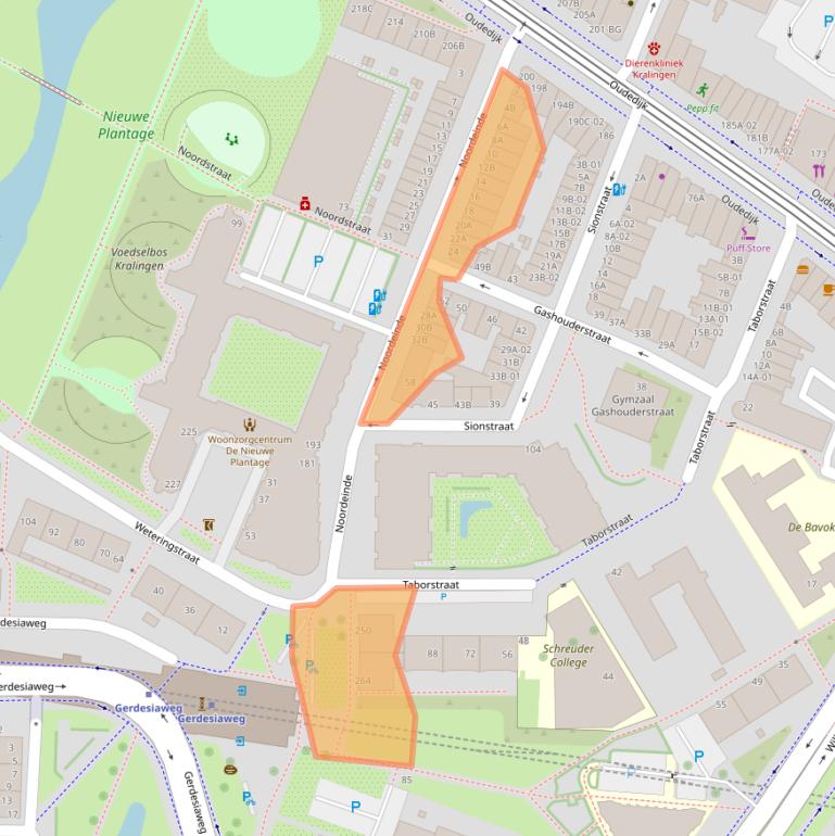 Kaart van postcodegebied 3061EN.