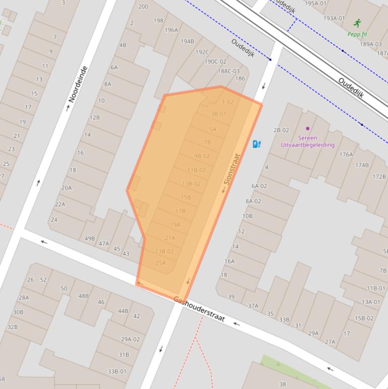 Kaart van postcodegebied 3061EP.