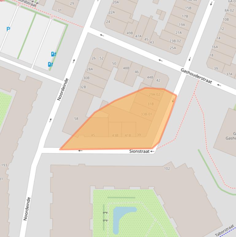 Kaart van postcodegebied 3061ER.