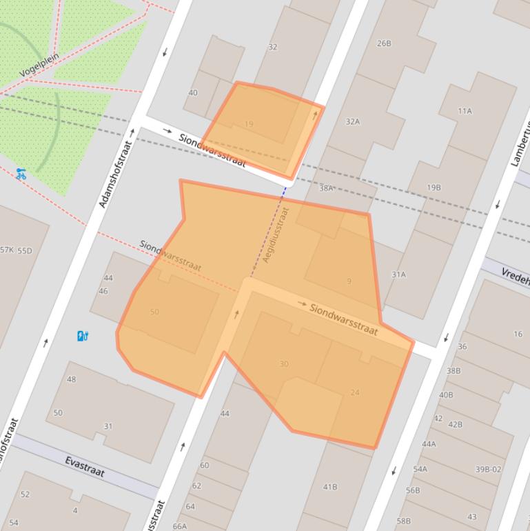 Kaart van postcodegebied 3061ET.