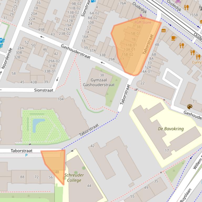 Kaart van postcodegebied 3061EV.