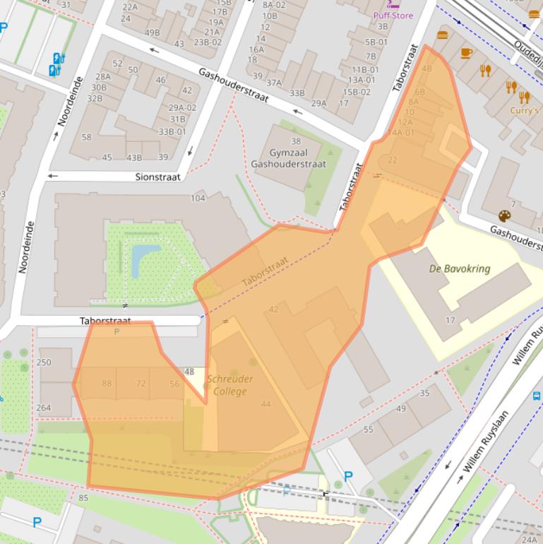 Kaart van postcodegebied 3061EW.
