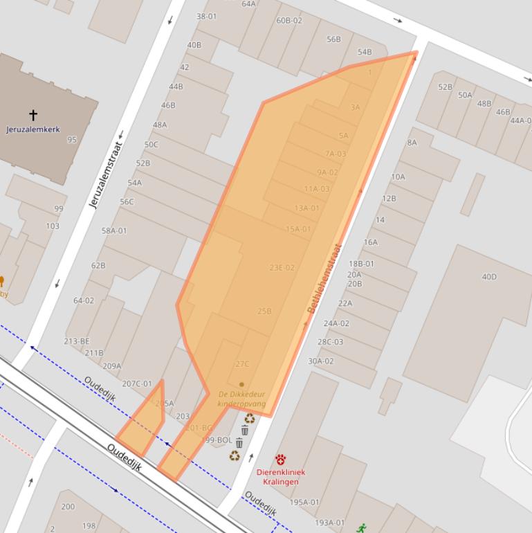 Kaart van postcodegebied 3061GA.