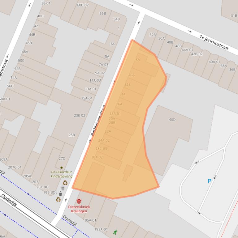 Kaart van postcodegebied 3061GB.