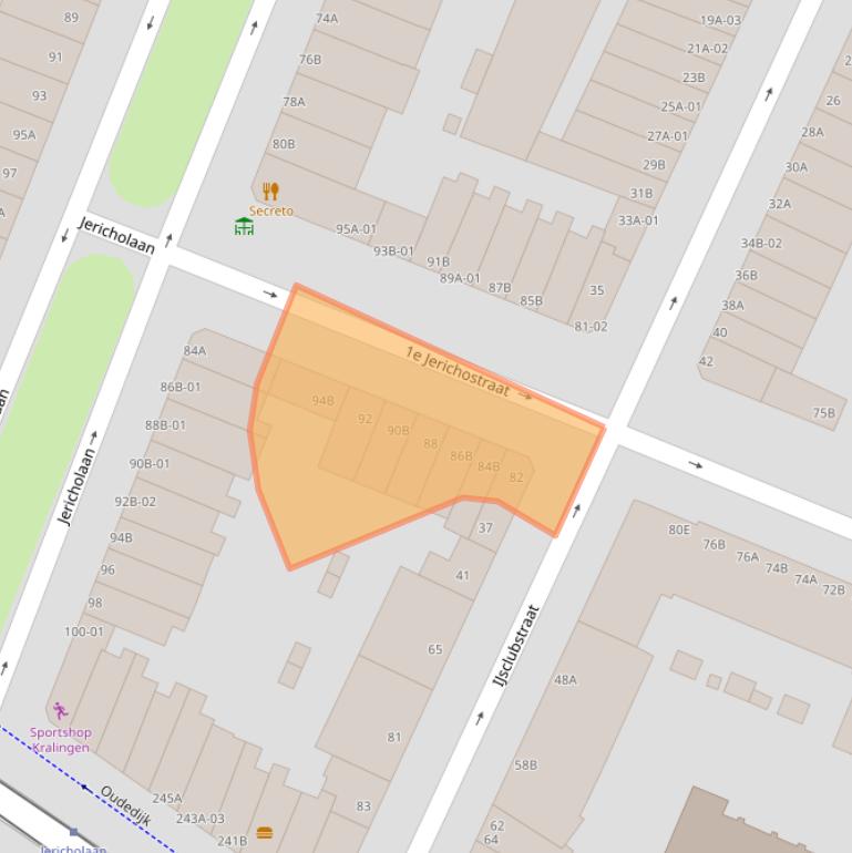 Kaart van postcodegebied 3061GK.