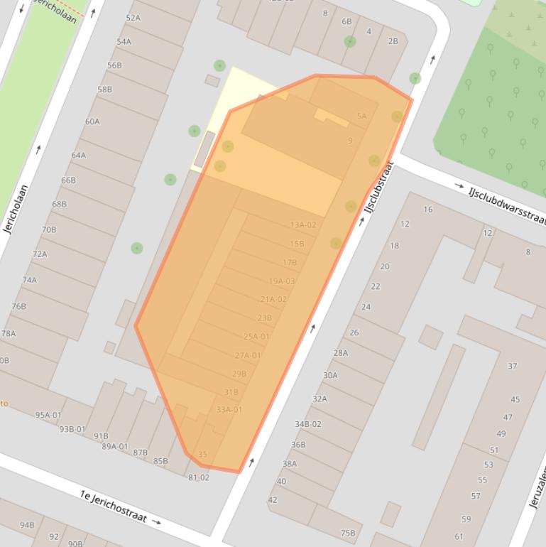 Kaart van postcodegebied 3061GR.