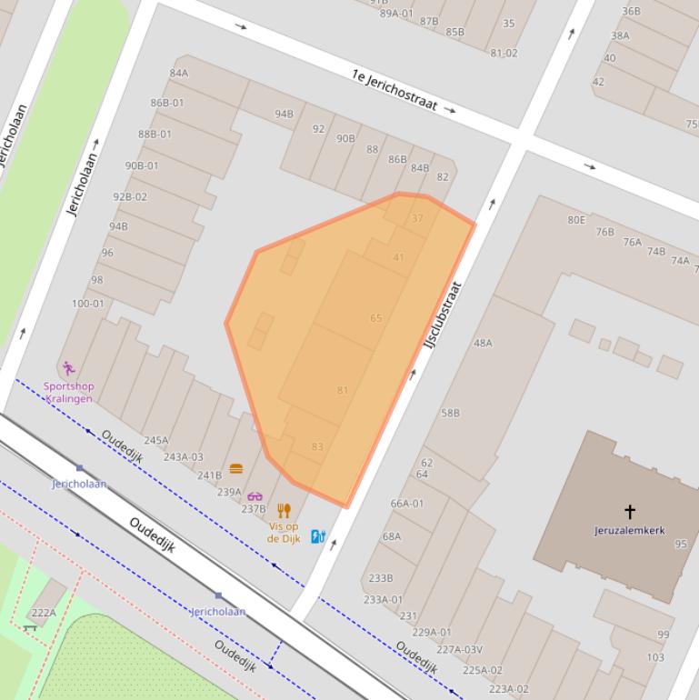 Kaart van postcodegebied 3061GS.