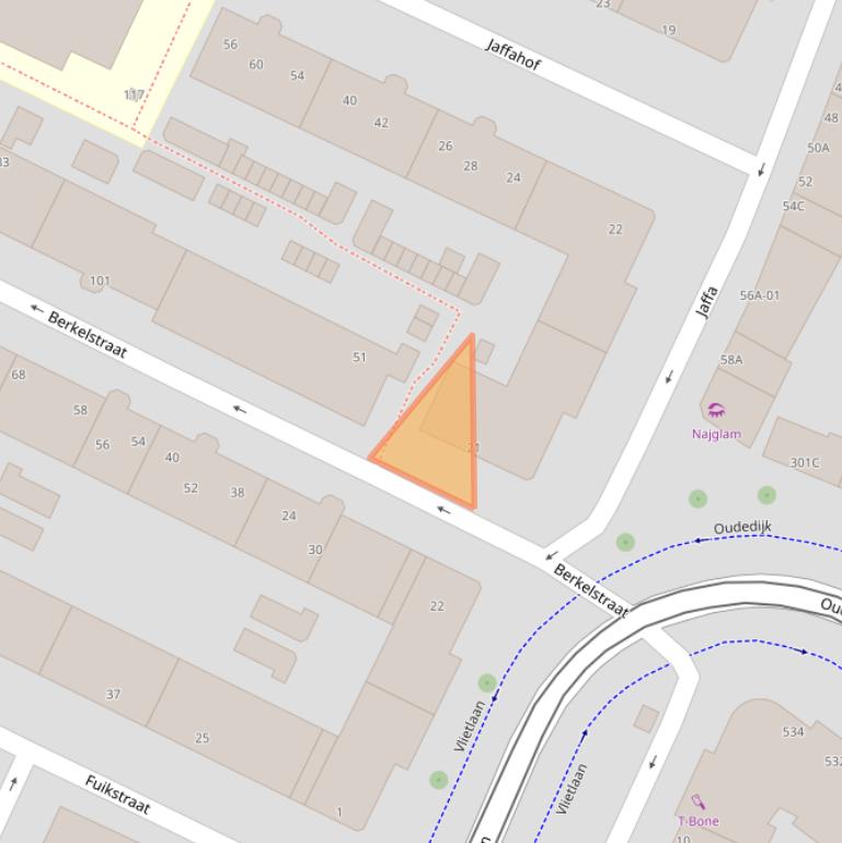 Kaart van postcodegebied 3061JB.