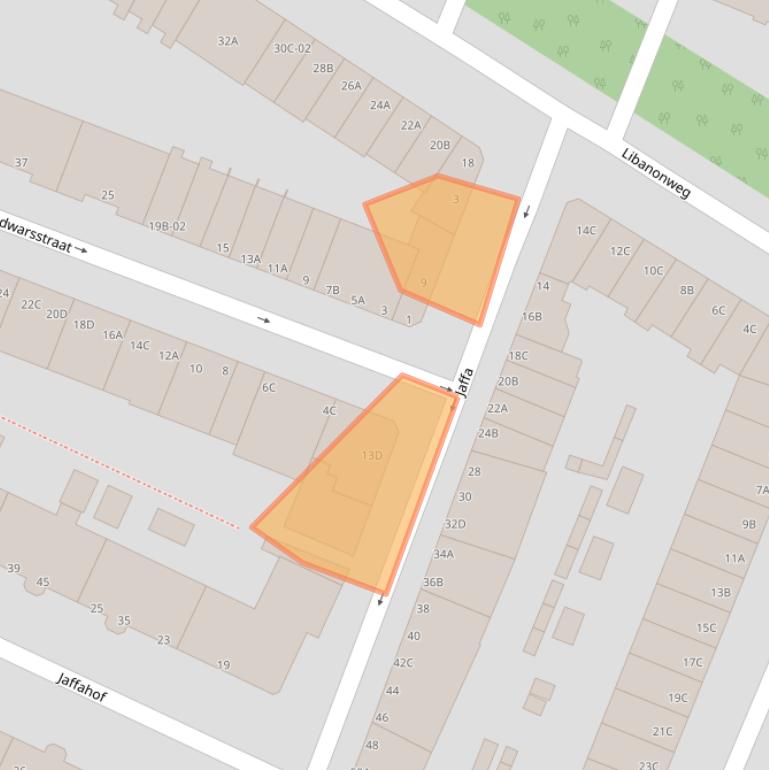 Kaart van postcodegebied 3061JG.