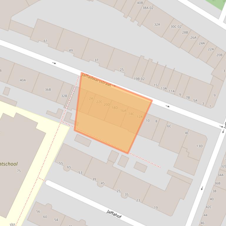 Kaart van postcodegebied 3061JR.