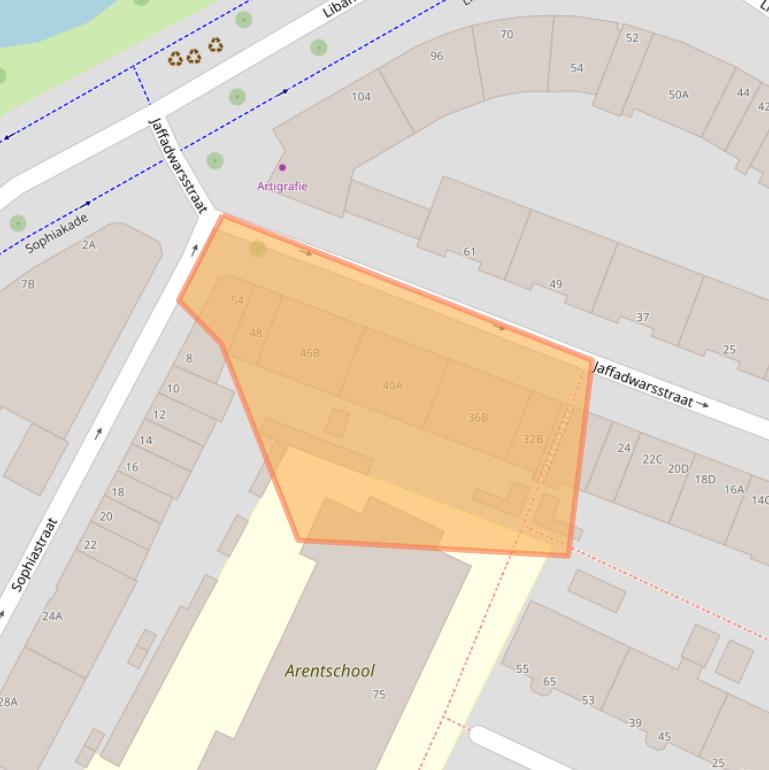 Kaart van postcodegebied 3061JS.