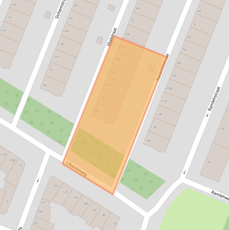 Kaart van postcodegebied 3061KB.