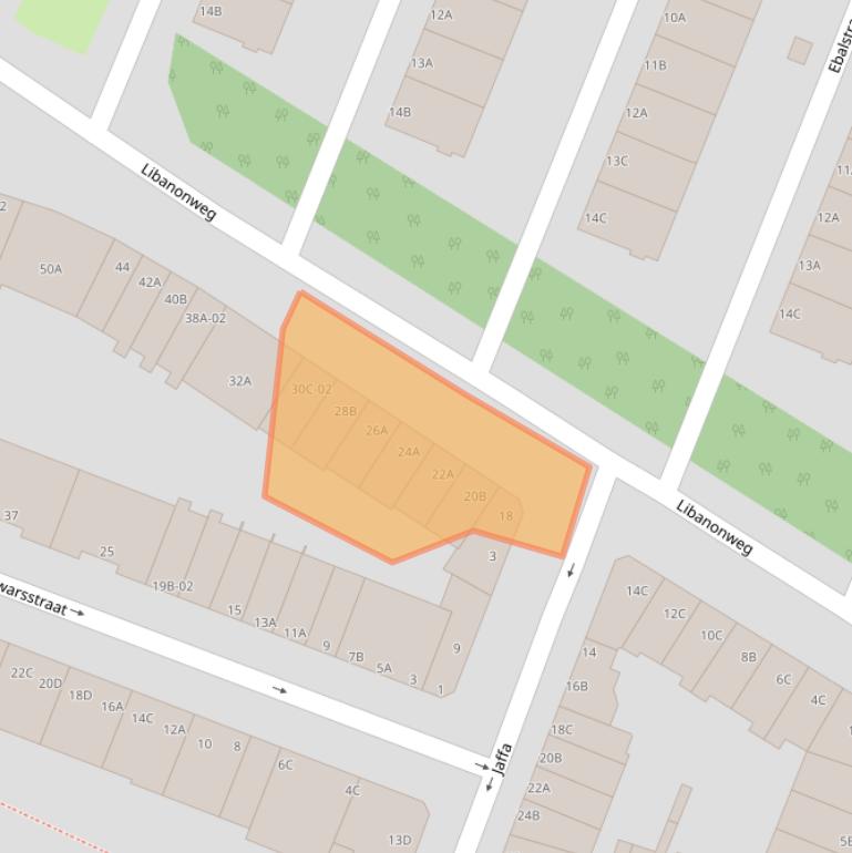 Kaart van postcodegebied 3061KJ.