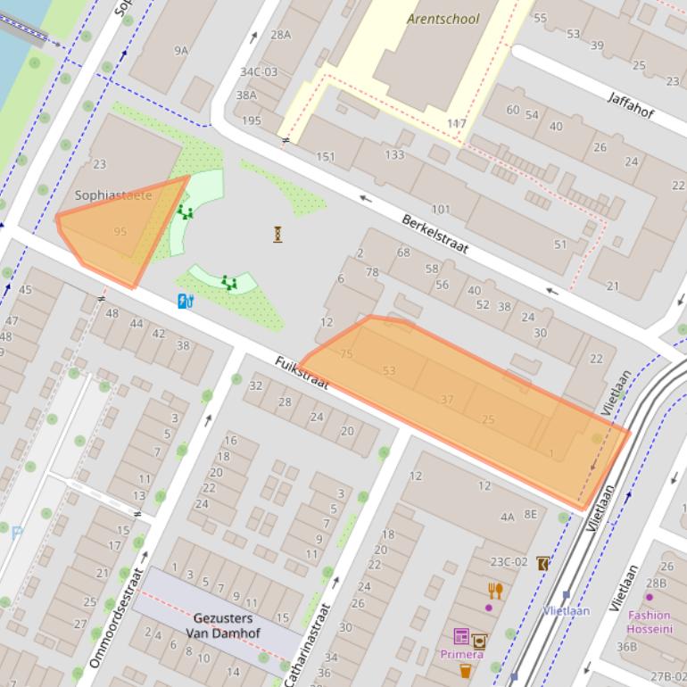 Kaart van postcodegebied 3061LE.
